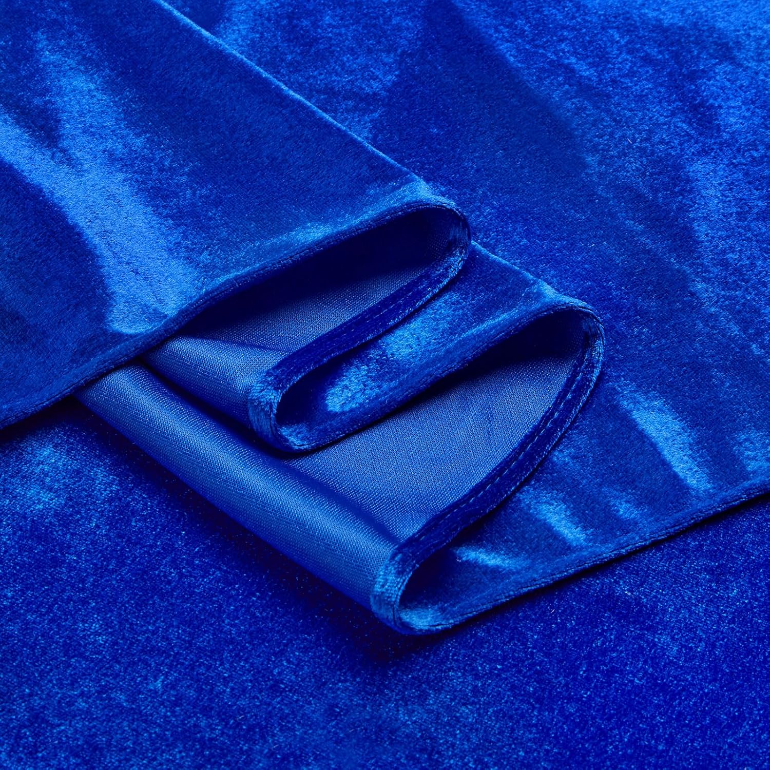 QueenDream Royal Blue Velvet Aisle Runner 25x15ft