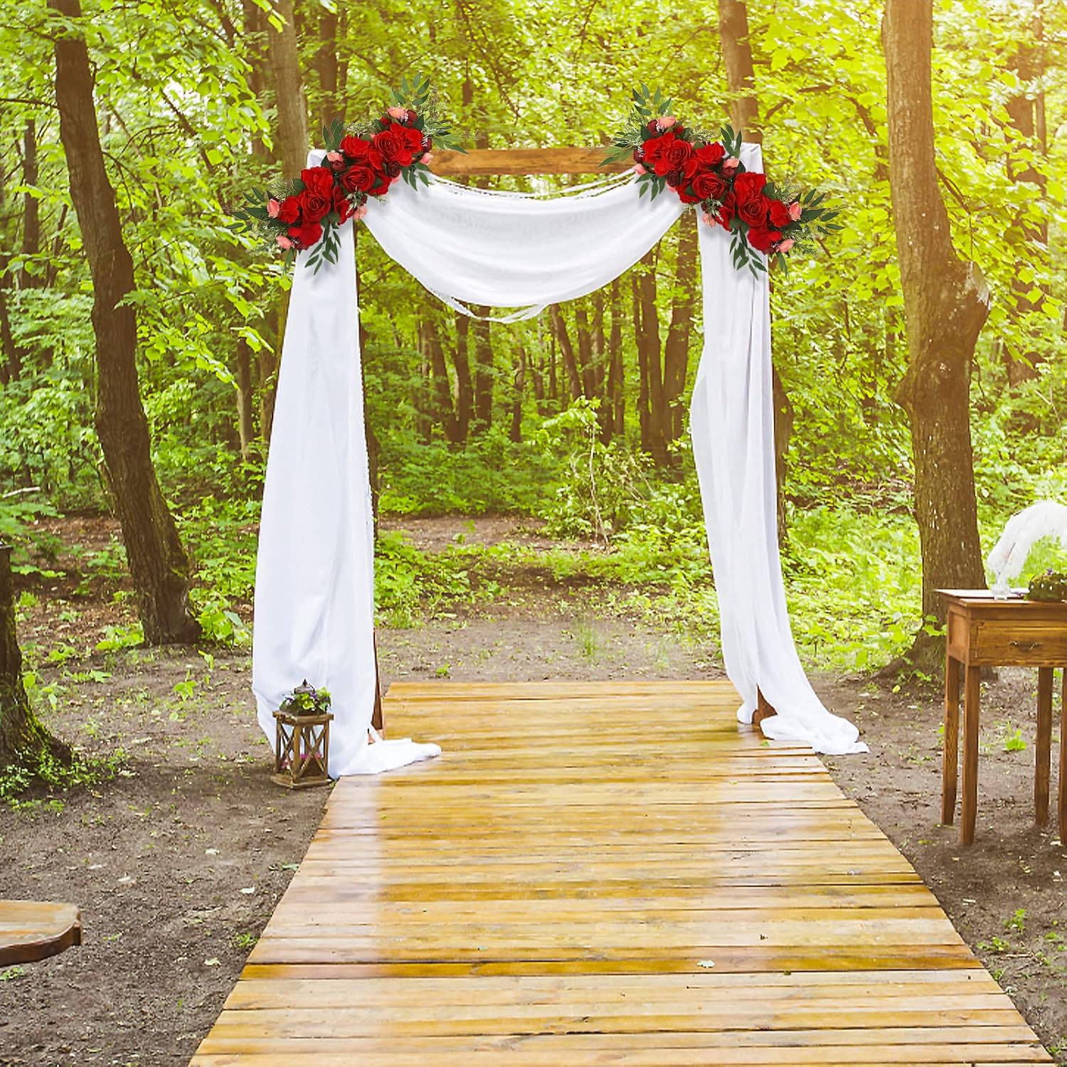 BFYDOAA Artificial Rose Swag Wedding Arch Decor