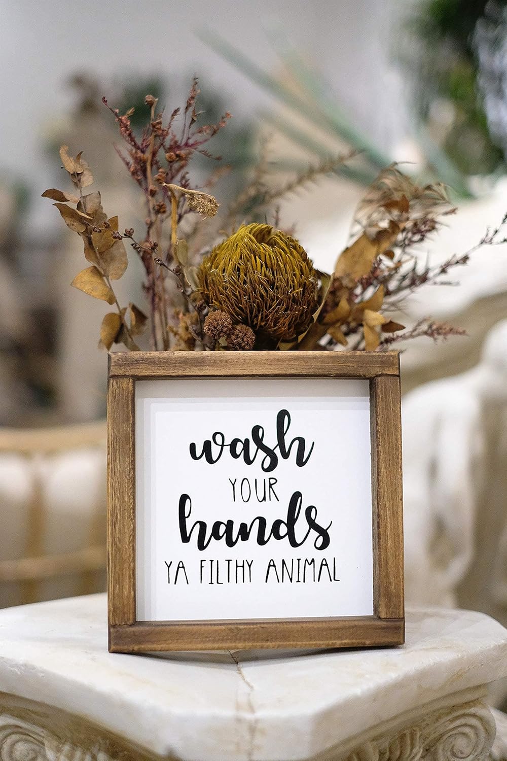 Lavender Inspired Funny Hands Sign Farmhouse Decor 7x7