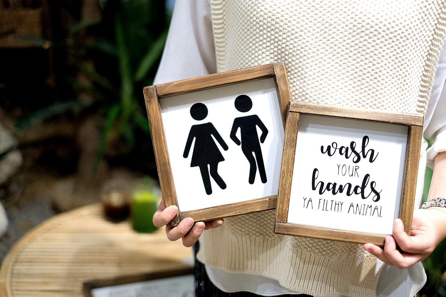 Lavender Inspired Funny Hands Sign Farmhouse Decor 7x7