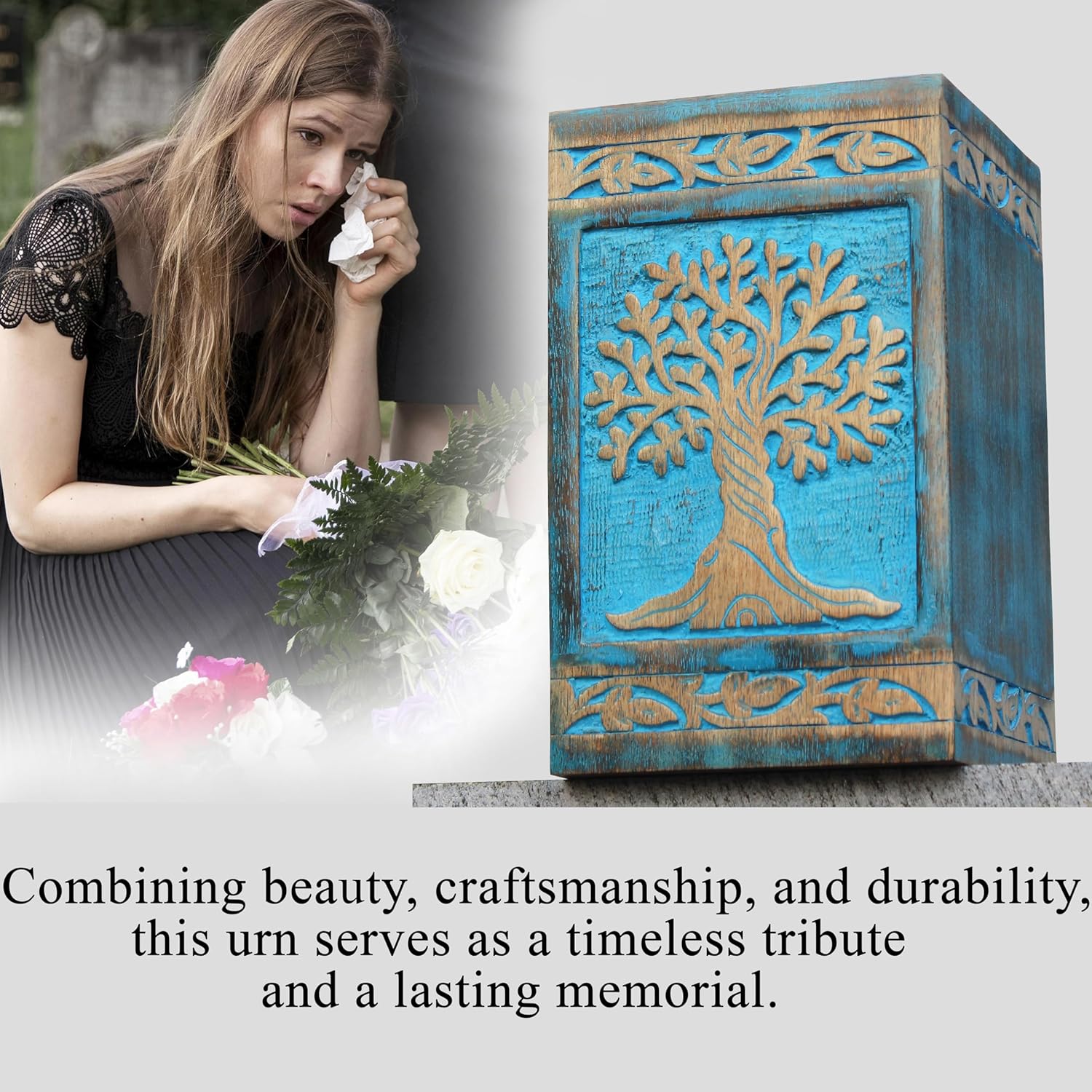 Wooden Urns for Cremation Ashes Adult Decorative Urns